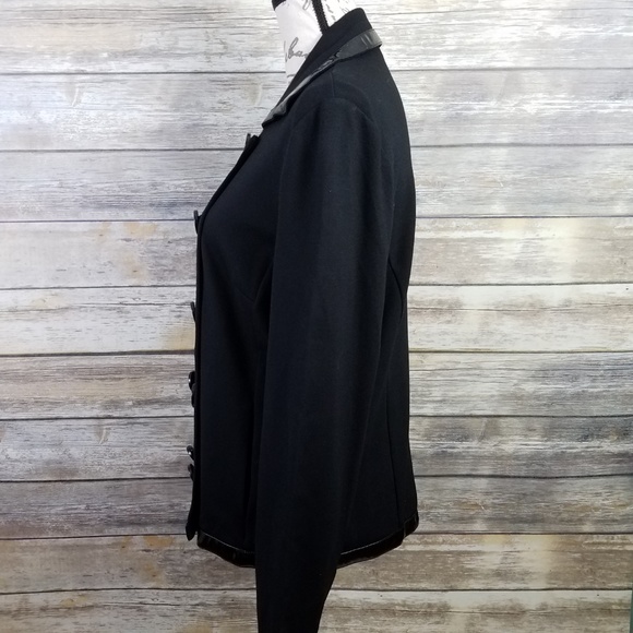 JONES NEW YORK Signature Shiny Trim Jacket Large - Picture 2 of 8